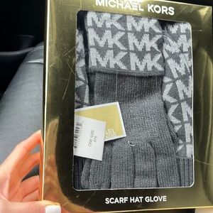 Michael Kors glove, hat, scarf set (womens)